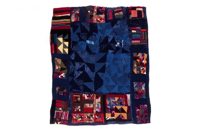 photograph of Rosie Lee Tompkins 1986 quilt