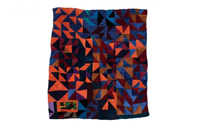 photograph of Rosie Lee Tompkins 1991 quilt